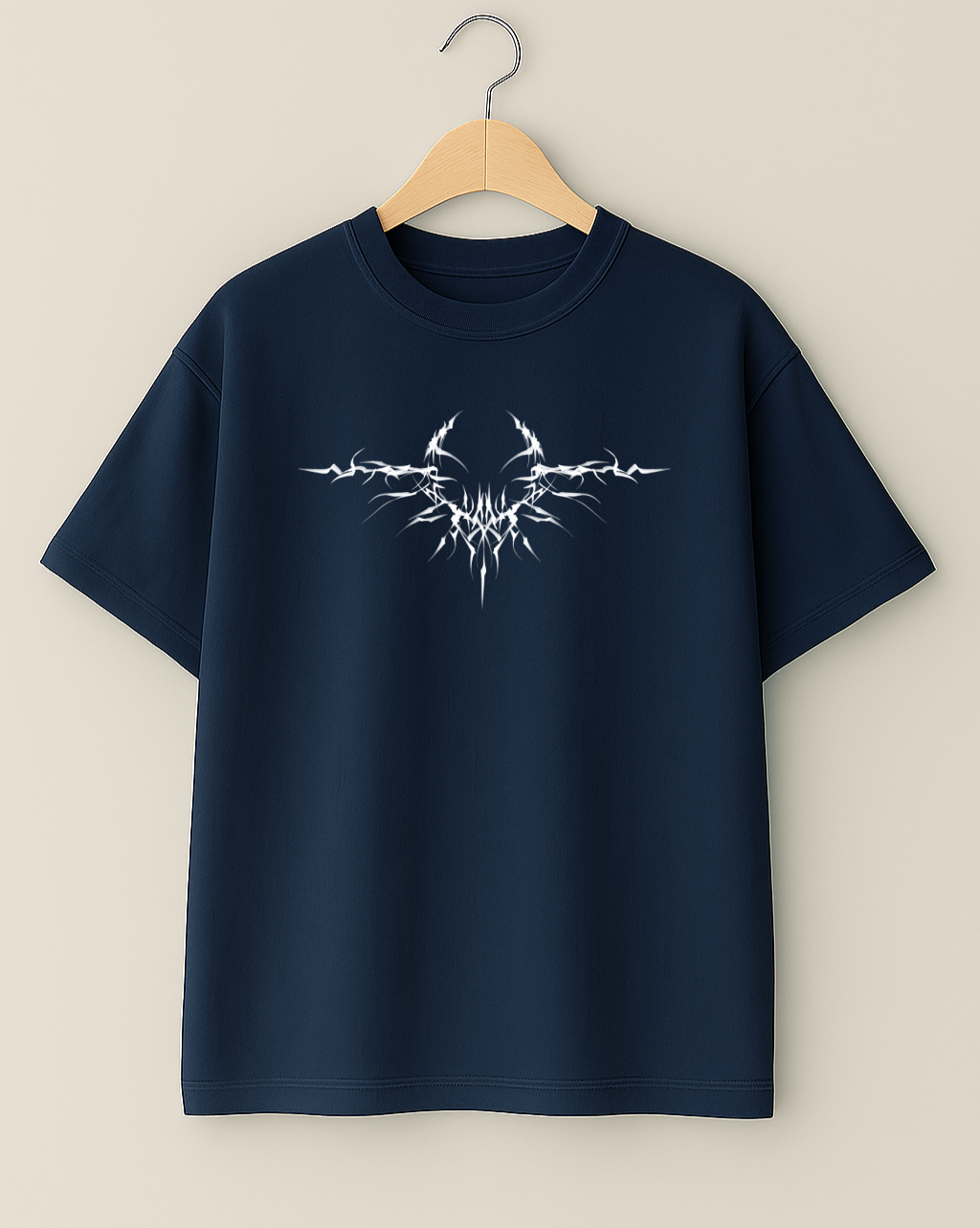 The Sentinel Wyvern Hand Scripted Gothic Oversized T-Shirt