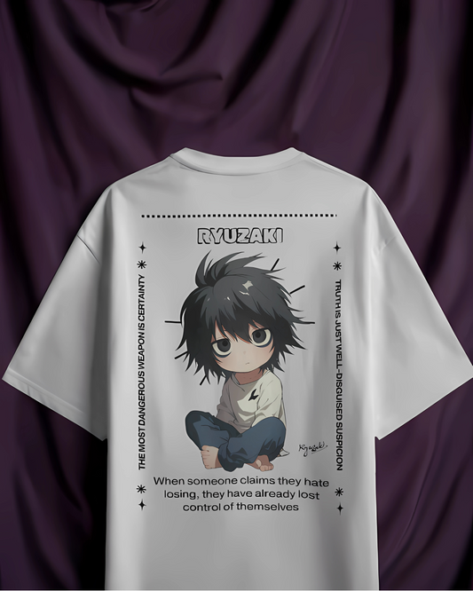 Ryuzaki Oversized Unisex Anime T-Shirt – Death Note Inspired  - Anioth