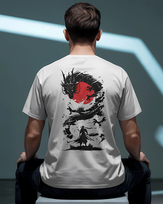 Dragon Spirit Oversized Graphic T-Shirt – 180 GSM Premium Cotton (Men)